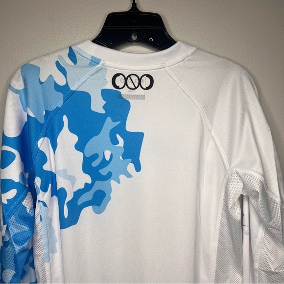 NWT NOLOGO Bmx Training Shirt Long Sleeve Blue and White Camo Men’s XL - Picture 12 of 16
